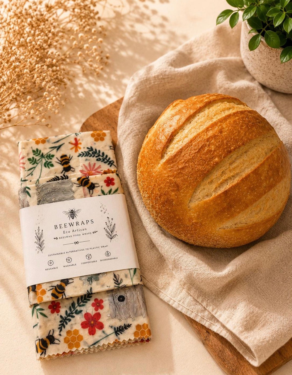 BeeWraps Eco Artisans Bread Wrap Bundle